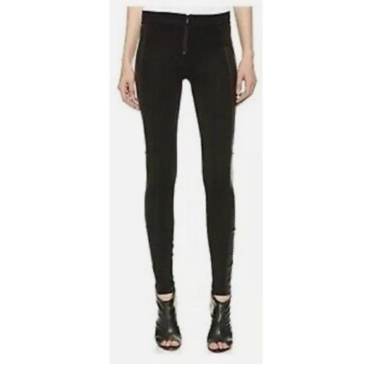 Alice + Olivia Black Suede Leggings